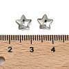 Non-Tarnish 5-Petal Flower Smooth Surface 304 Stainless Steel Bead Caps X-STAS-R065-56-4