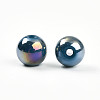 Electroplate Pearlized Glass Pearl Beads EGLA-T021-14B-03-2