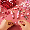 Valentine's Day DIY Beadable Keychain Making Kit DIY-TA0006-66-7