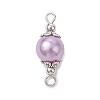 8Pcs 8 Colors Imitation Pearl Acrylic Round Links PALLOY-JF04220-01-3