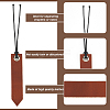 6Pcs 6 Styles Leather Bookmarks AJEW-FG0003-78-4