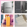 Waterproof Reflective Plastic Mirror Stickers DIY-WH0665-002-7