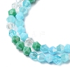 Electroplate Glass Beads Strands EGLA-D018-02F-3