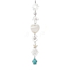Synthetic Turquoise Starfish Turtle Beads Hanging Suncatchers HJEW-JM03446-5