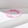 8mm Candy Color Round Crackle Glass Beads Stretch Bracelet for Girl Women BJEW-JB07180-4