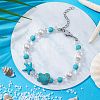 Synthetic Turquoise Beads Stretch Bracelets for Women BJEW-TA00601-1