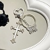 Butterfly with Alloy Enamel Cross Pendant Keychain PW-WG152FE-02-1