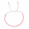 Bohemian Style Handmade Glass Seed Beaded Braided Bead Bracelets for Women TS0574-3-2