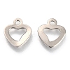 Non-Tarnish 201 Stainless Steel Charms STAS-H143-11P-2