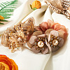 2Pcs 2 Colors Chic Solid Color French Satin Pigtail Hair Tie for Elegant Hairstyles OHAR-TA0001-10C-6