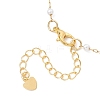 Nuggets Natural Mixed Stone & Plastic Imitation Pearl Beads Link Bracelets BJEW-JB13564-4