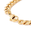 Ion Plating(IP) 304 Stainless Steel Curb Chain with Bar Link Bracelet for Men Women X-BJEW-F428-01B-G-4