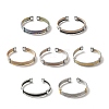 304 Stainless Steel Triple Layer Twist Rope Open Cuff Bangle for Women BJEW-P283-09M-1