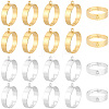 20Pcs 2 Colors Adjustable Brass Finger Rings Setting for Hanging Pendant KK-BBC0027-80-7