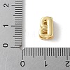 Brass Micro Pave Clear Cubic Zirconia Initial Multi-strand Links KK-S520-01G-02-3