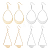 FIBLOOM 4 Pairs 4 Style Alloy Dangle Earrings for Women EJEW-FI0002-82-1