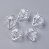 Diamond Shape Handmade Blown Glass Bottle GLAA-WH0015-06-2