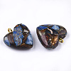 Assembled Bronzite and Imperial Jasper Pendants X-G-T111-04G-3