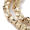 Electroplated Synthetic Lava Rock Beads Strands G-H303-A07-LG-1-3