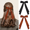 Big Bowknot Polyester Alligator Hair Clips AJEW-CP0008-42B-02-1
