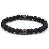 Sparkling Stone Volcano Stone Black Iron Stone Bracelet Couple Bracelet Personalized Bracelet YS6275-2-1