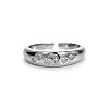 Adjustable Brass Pave Cubic Zirconia Cuff Rings FS-WG42FE3-03-1