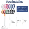 12 Rolls 12 Colors Flat Elastic Crystal String EW-YW0001-18-2