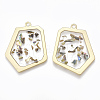 Epoxy Resin Pendants X-RESI-S365-05-1