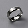 Matte Style 304 Stainless Steel Wide Band Finger Rings for Women Men RJEW-WH0009-14A-P-1
