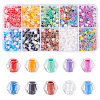 10 Set 10 Colors Transparent Glass Beads GLAA-PH0003-34-1