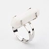 Natural White Jade Finger Rings RJEW-P120-D24-2