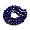 Electroplate Opaque Solid Color Glass Beads Strands LS-EGLA-A044-P8mm-L07-3