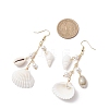 Shell Shape Dangle Earrings EJEW-TA00639-3