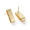 Brass Stud Earrings EJEW-L234-32G-2