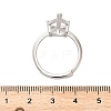 Rhodium Plated 925 Sterling Silver Adjustable Ring Components STER-NH0016-01C-P-3