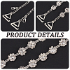Alloy Crystal Rhinestone Flower Link Invisible Non-Slip Sexy Shoulder Straps AJEW-WH20054-198-6