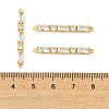 SHEGRACE Brass Pave Clear Cubic Zirconia Connector Charms XGRQ3P965-641G-3