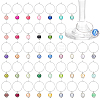 Baking Painted Pearlized Glass Pearl Wine Glass Charms AJEW-AB00190-1