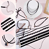 10Pcs 10 Styles Gothic Polyester Lace Choker Necklaces NJEW-SC0001-75-6