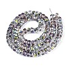 Electroplate Transparent Glass Beads Strands EGLA-N022-05B-C13-2