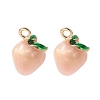 2Pcs Brass Enamel Charms KK-YW0001-92-1