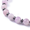 Natural Kunzite Stretch Bracelets BJEW-JB04493-01-2