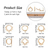 Craftdady 12 Pairs 6 Style Brass Hoop Earring Findings KK-CD0001-21-2