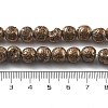 Electroplated Natural Lava Rock Beads Strands G-A251-E01-01D-4