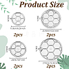 8Pcs 4 Styles 410 Stainless Steel Steamer Mat AJEW-OC0015-16-2
