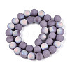 Frosted Opaque Glass Beads Strands GLAA-T032-P10mm-MBB07-2