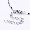 Stainless Steel Enamel Cable Chains Necklaces NJEW-JN02730-01-3