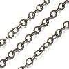 Brass Flat Oval Cable Chains CHC025Y-AB-2