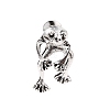 Alloy Frog Front Back Stud Earrings for Men Women EJEW-H088-01AS-1