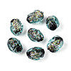 Handmade Foil Lampwork Beads Strands FOIL-T008-07C-2